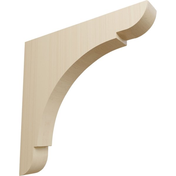 Ekena Millwork 1 3/4"W x 12"D x 12"H Extra Large Olympic Wood Bracket, Rubberwood BKTW01X12X12OLRW